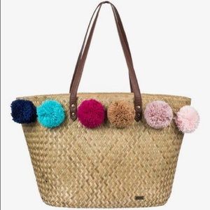 Pretty Love Straw Beach Bag